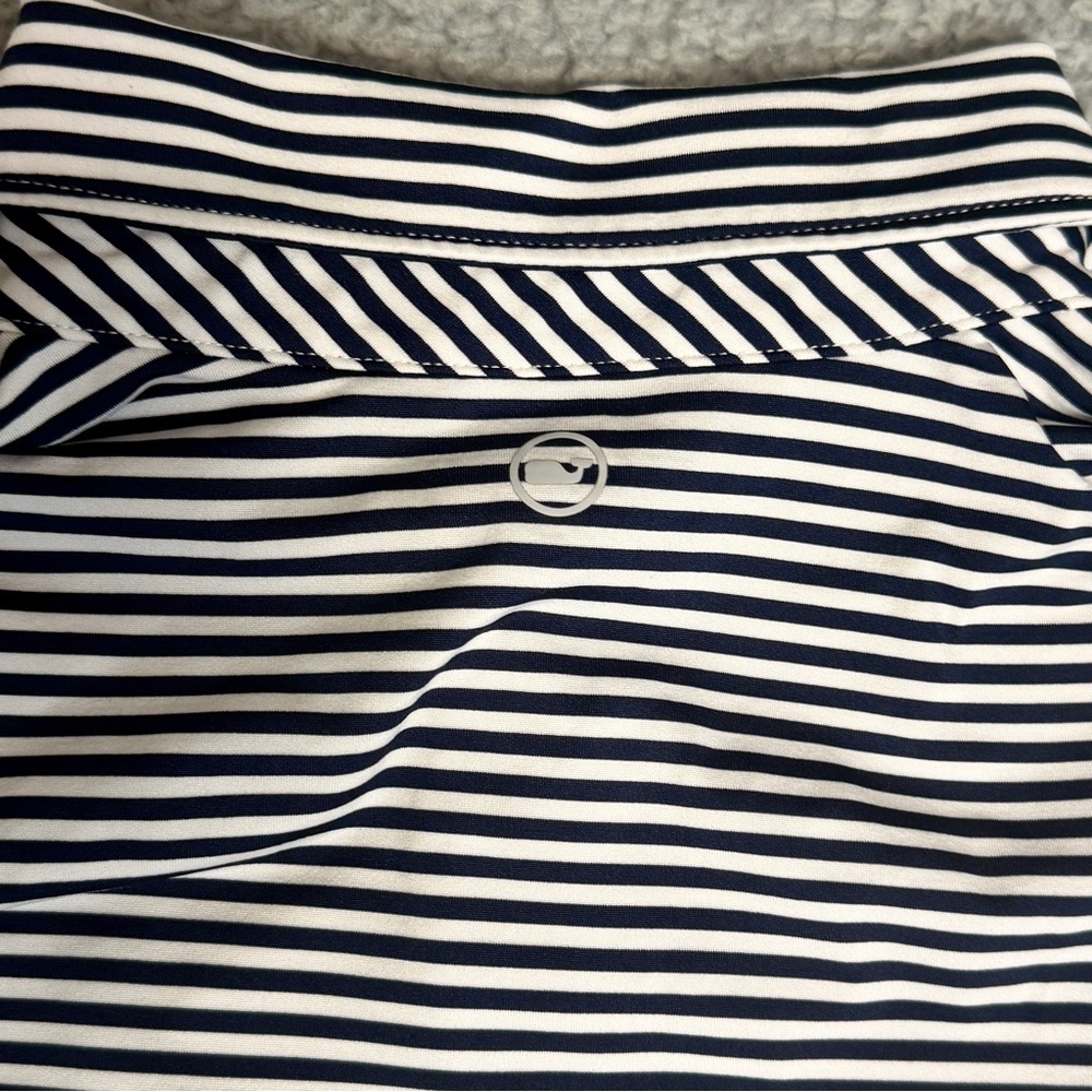 Vineyard Vines Black and White Striped Kids Sankaty Performance Polo - Picture 5 of 5